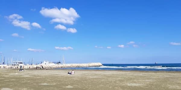 photo showing beach in Larnaca, Cyprus